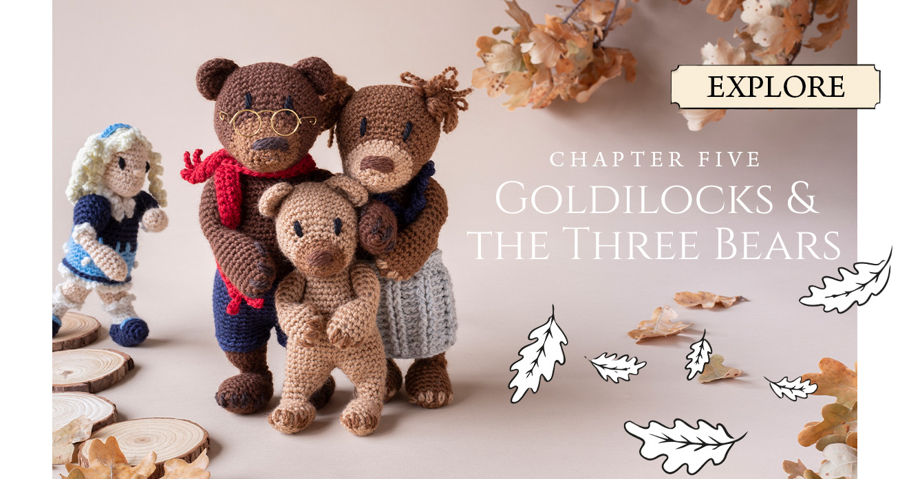 Animal Fables goldilocks three bears fairy tale crochet animals dolls toft